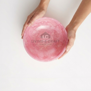 pink resin bowl living and craft