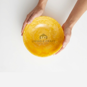 yellow resin bowl living and craft