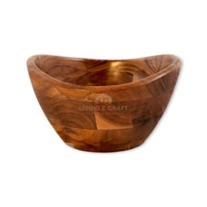 living and craft serving wooden bowl